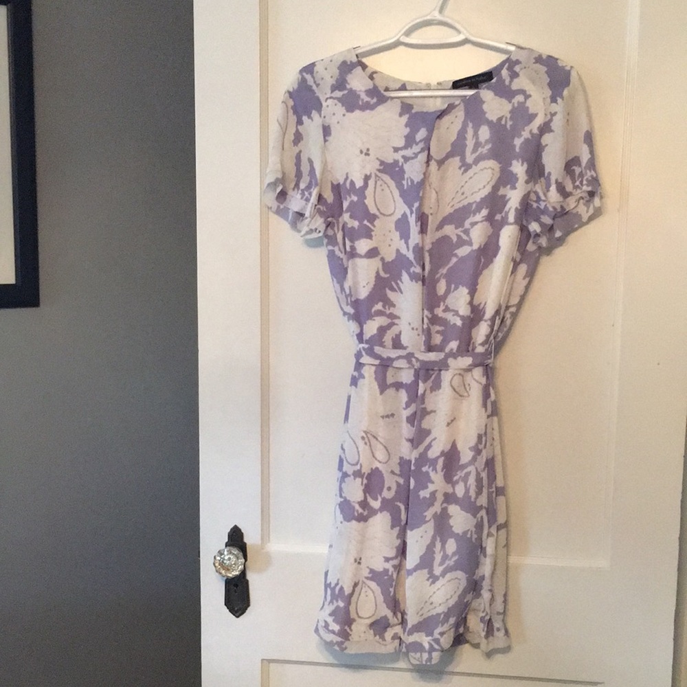 Banana Republic Purple and White Floral Dress S